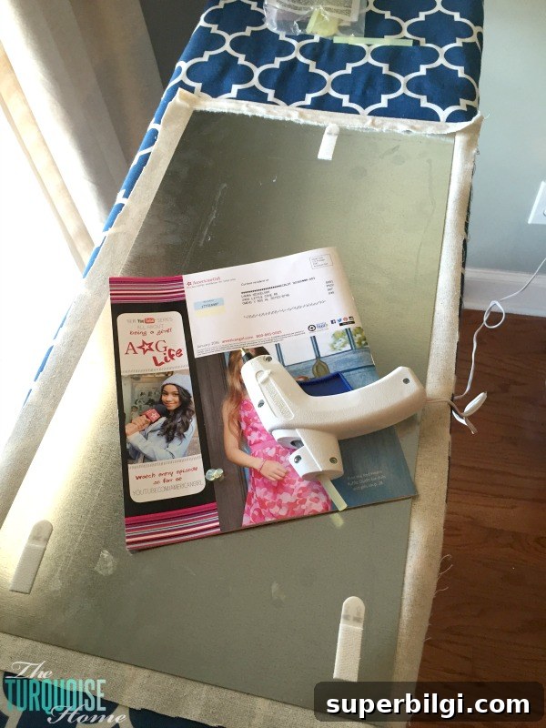 DIY Magnetic Message Board: Step-by-Step Guide 5 LOVE this easy DIY project to display important papers or meaningful pictures or sayings! | DIY Magnetic Message Board | Tutorial at TheTurquoiseHome.com