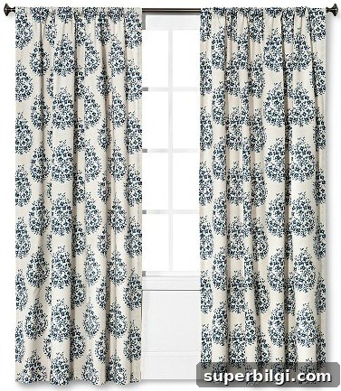 Blue Paisley Curtains