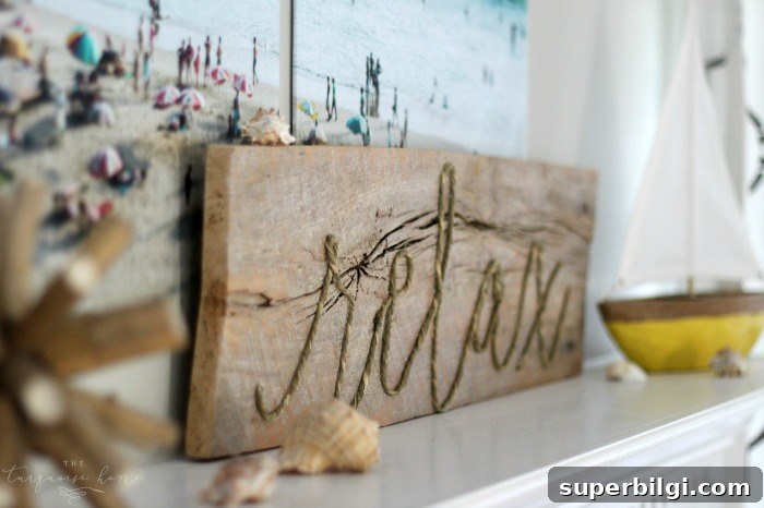 How to Make a Weathered Rope Sign for Rustic Home Decor 2 This sign is so cute, easy to make and perfect for your summer decor! DIY Weathered Rope Sign | Full Tutorial