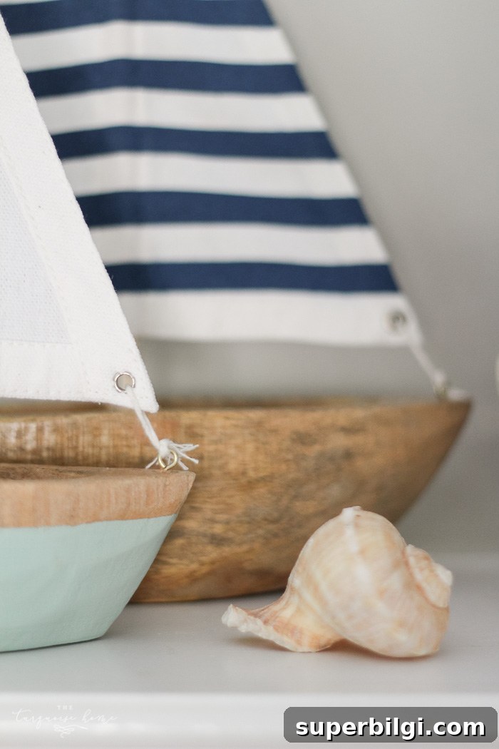 seashell and boat decor