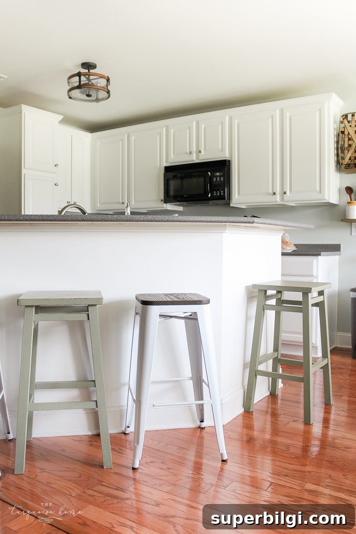 BEFORE the transformation | LOVE this beautiful transformation!! Weathered Reclaimed Kitchen Bar