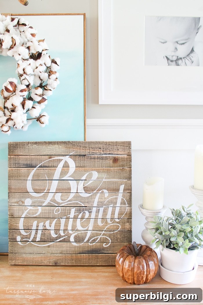 Natural Rustic Fall Mantel Decor Ideas 15 A cozy console table and gallery wall decked out for fall in simple, turquoise and wood toned elements