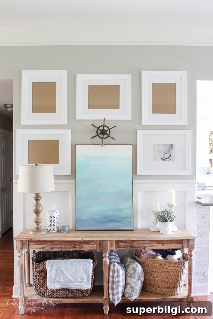 Create a Photo Gallery Wall: Layouts, Styling & Hanging Tips 5 An empty gallery wall in the living room