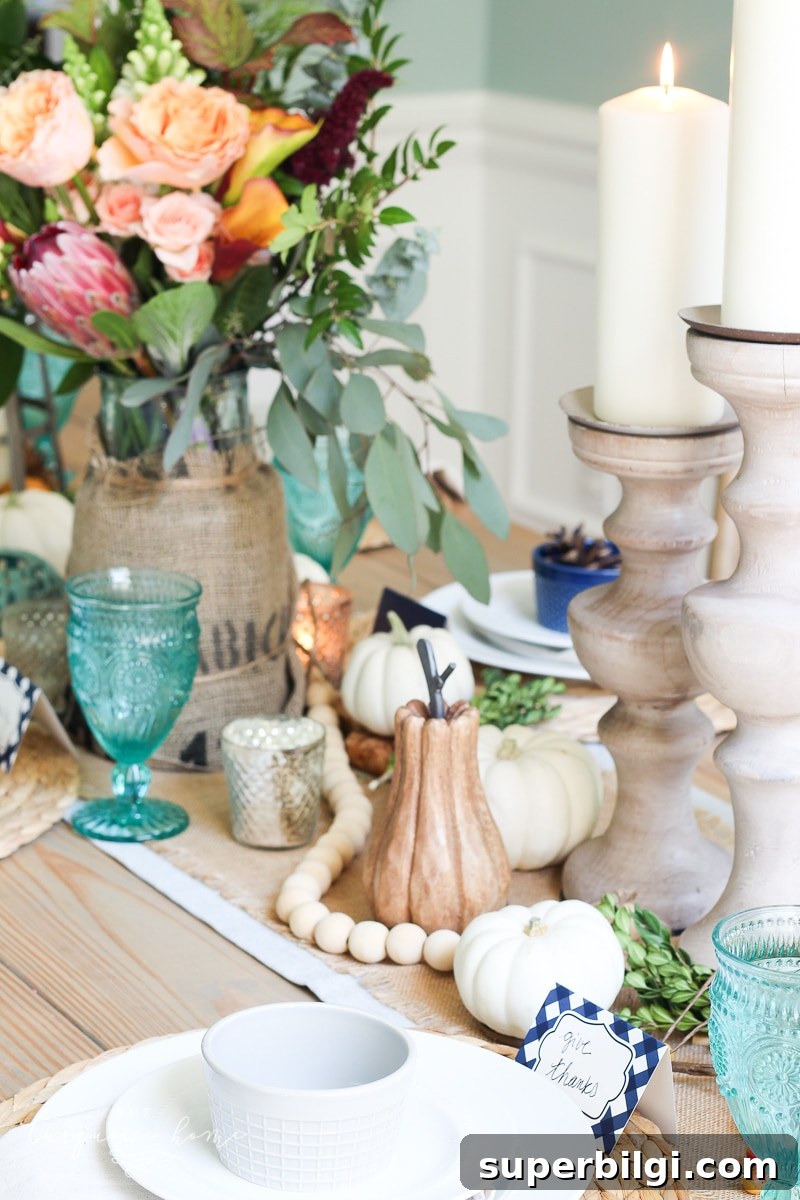 Autumn Tablescape with Farmgirl Flowers 12 Lantern, Candles and Farmgirl Flowers Fall Tablescape