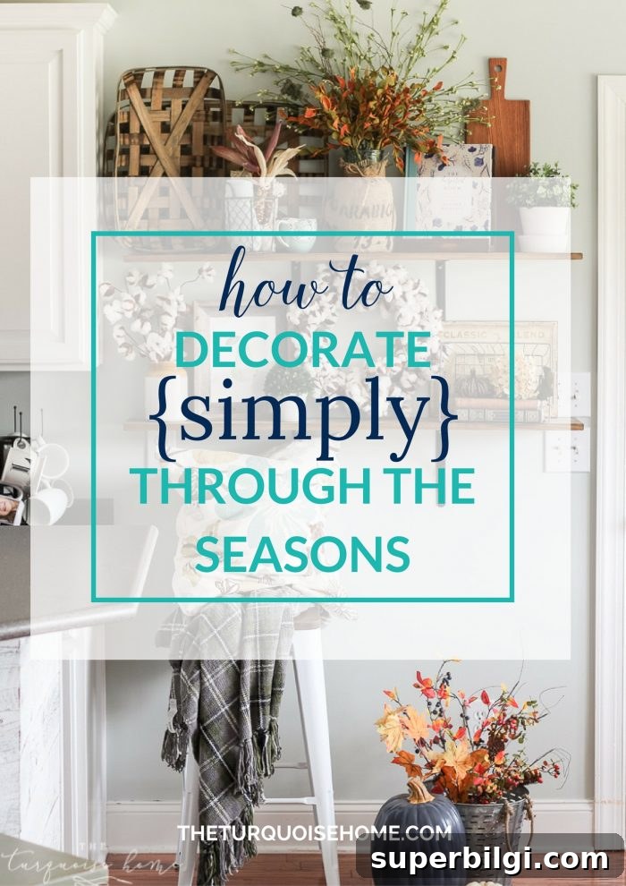 You don't have to have a huge storage room for seasonal decor! Just change out a few pieces here and there!! | How to Decorate Simply For Every Season