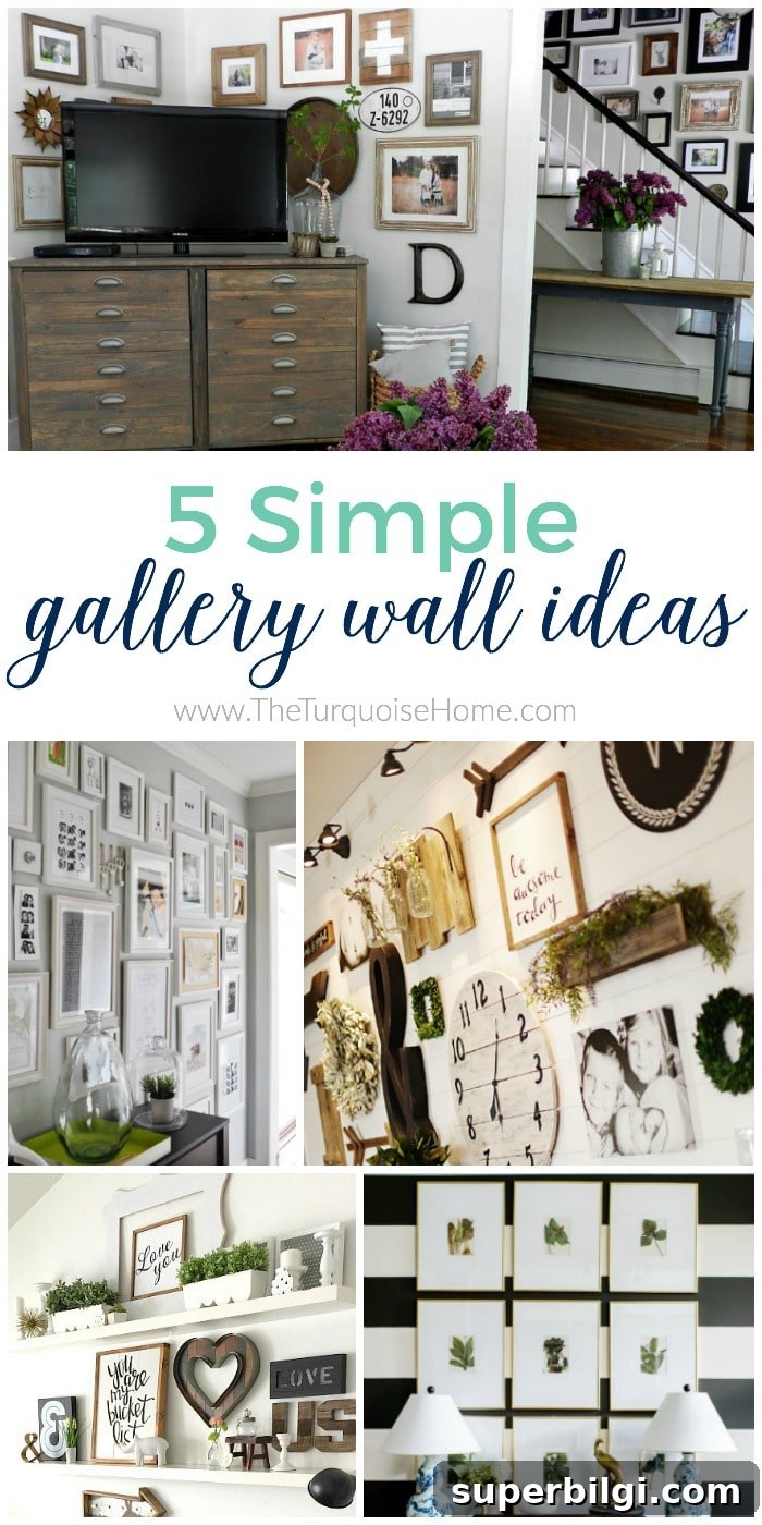 5 Gallery Wall Ideas to Transform Your Space 5 Give your blank wall a big dose of personality with these 5 Simple Gallery Wall Ideas!