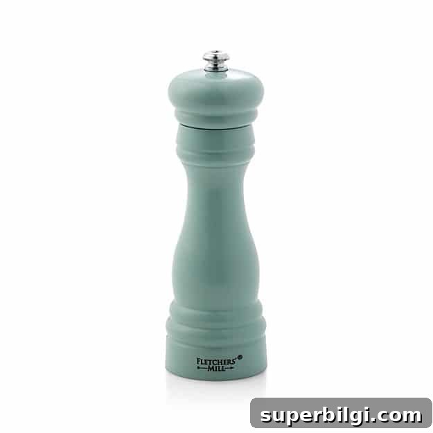 Seafoam Green Wood Pepper Mill in the prettiest turquoise color! | Top 15 Kitchen Gifts for the Turquoise Lover