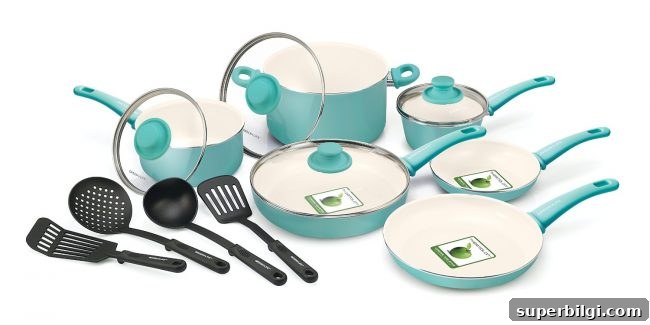 Wouldn't cooking be so fun with this turquoise cookware set? I love it!! | Top 15 Kitchen Gifts for the Turquoise Lover