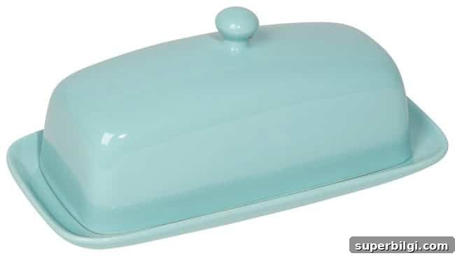 The cutest turquoise butter dish ever!! | Top 15 Kitchen Gifts for the Turquoise Lover