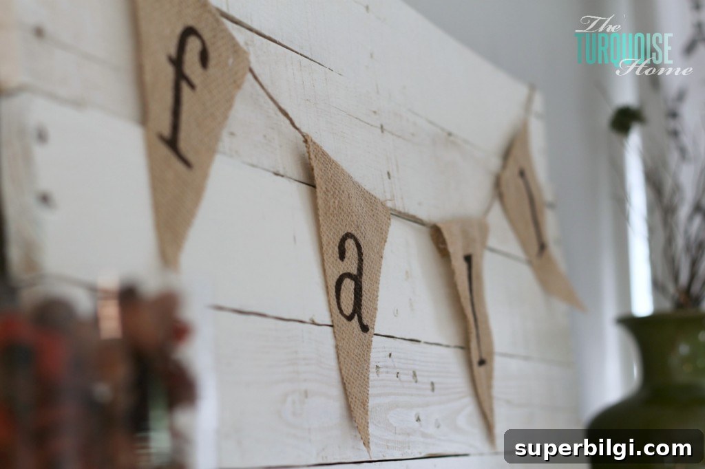 DIY Planked Pallet Mantel Decor for Fall 7 Planked Pallet Fall Mantel | The Turquoise Home