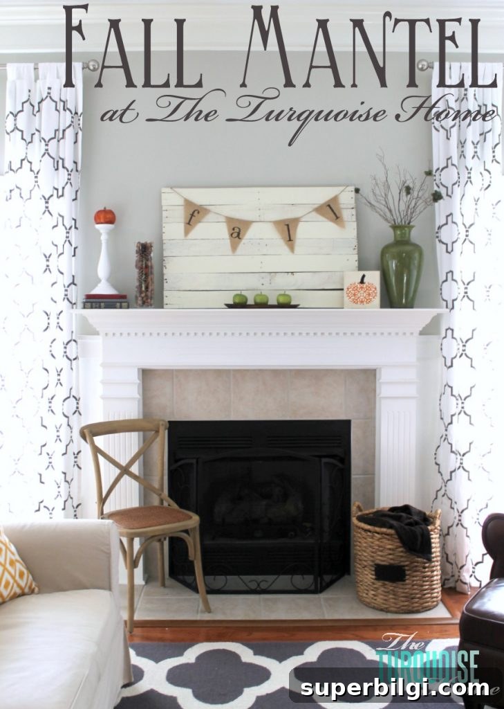 DIY Planked Pallet Mantel Decor for Fall 9 Planked Pallet Fall Mantel | The Turquoise Home