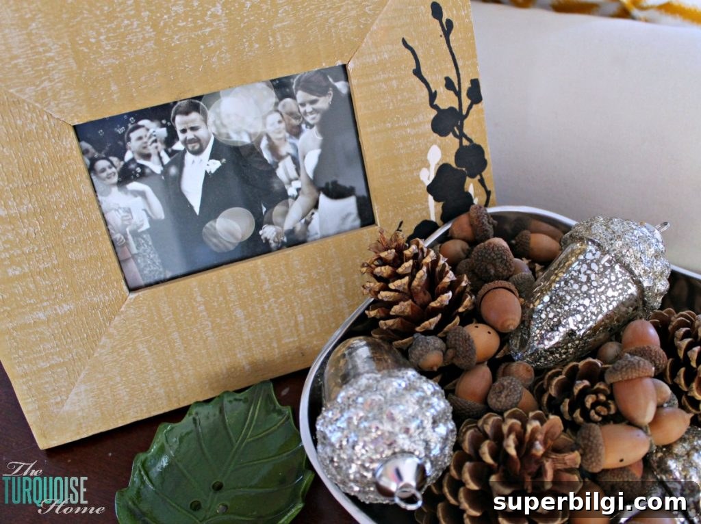 11 Fall Decor Ideas to Make Your Home Cozy 11 Acorns in mercury glass bowl