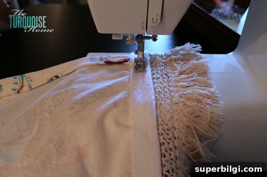 DIY Utility Sink Skirt: Hide Pipes and Refresh Your Laundry Room 7 sewing-utility-sink-skirt
