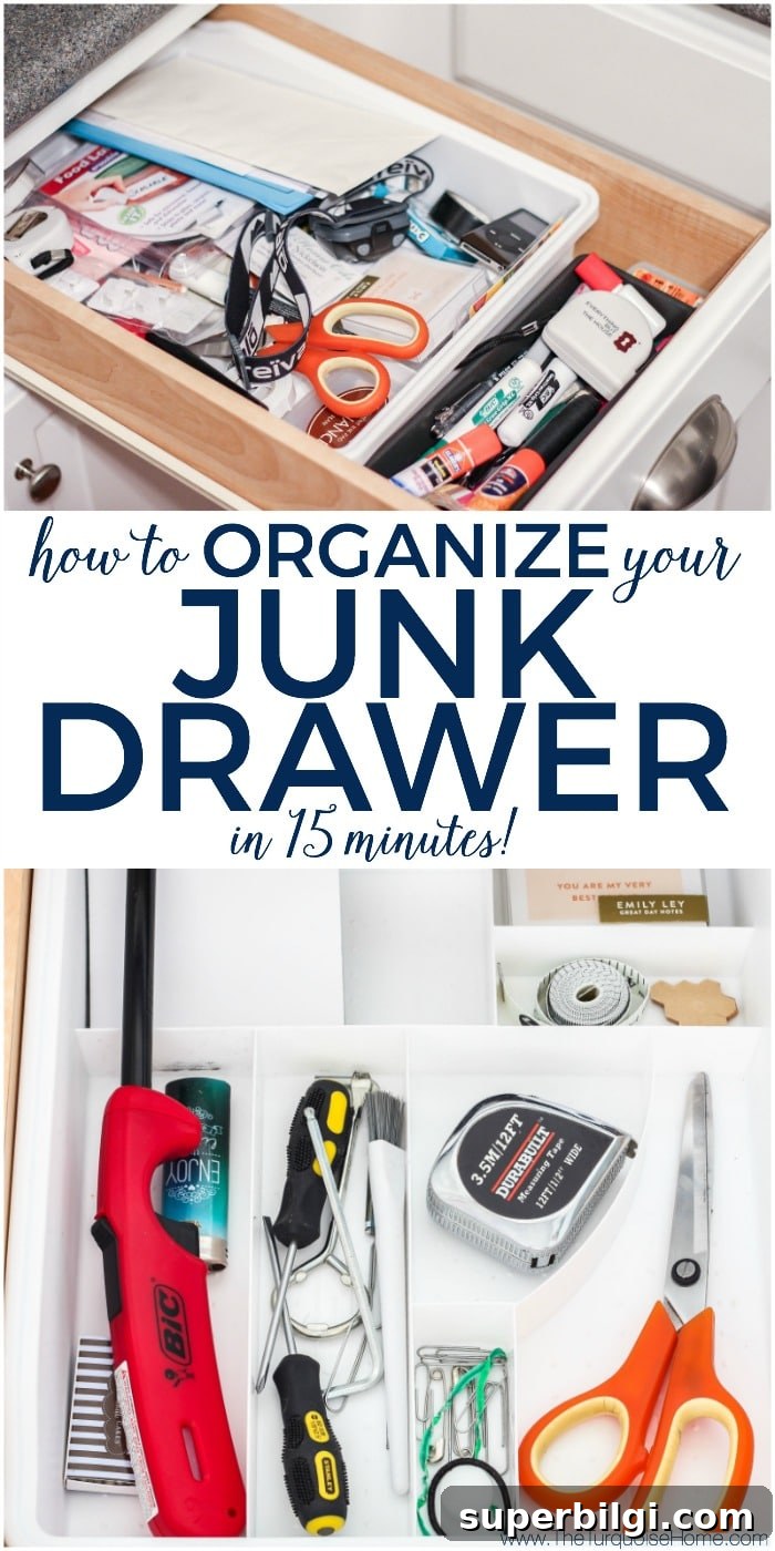 Junk Drawer Makeover: Declutter and Organize in 15 Minutes 2 How to Organize Your Junk Drawer in 15 Minutes! | 30 Days to Less of a Hot Mess Challenge