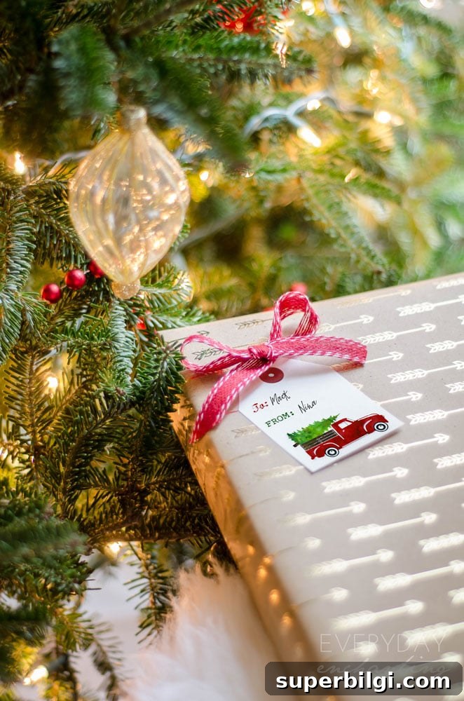 Free Printable Christmas Gift Tags to Personalize Presents 6 Free printable Christmas gift tags!