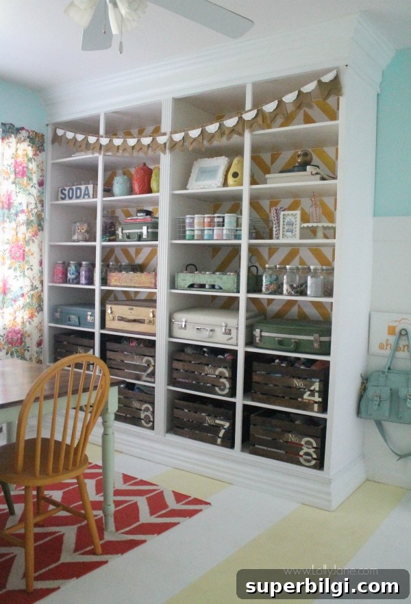 10 Colorful Craft Room Organization Ideas for Inspiring Spaces 6 A Happy and Colorful Craft Room from Lolly Jane