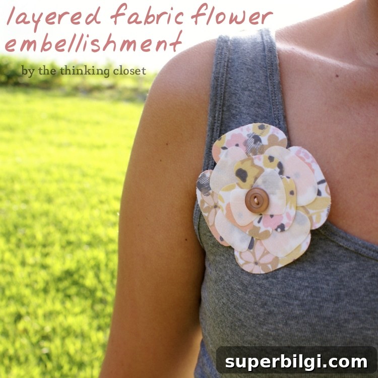 21 No-Sew Fabric Scrap Projects to Make This Weekend 17 Layered Fabric Flower