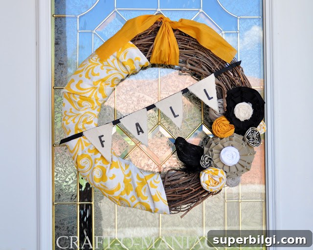 21 No-Sew Fabric Scrap Projects to Make This Weekend 4 DIY Fall Wreath