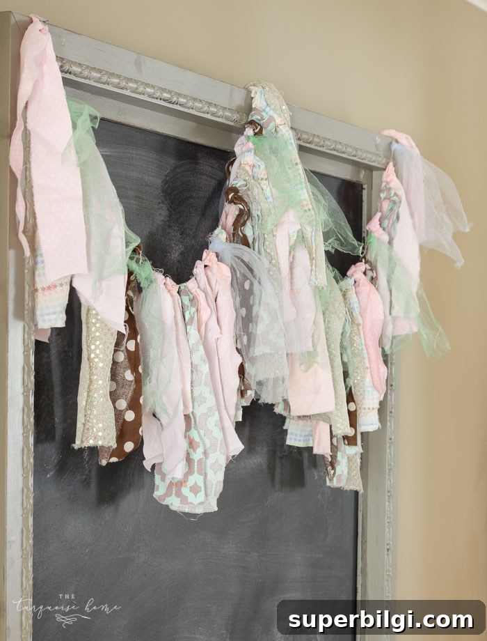 DIY Spring Rag Garland: Charming Step-by-Step Tutorial 4 Mix textures like cotton, tulle, and ribbon for a pretty rag garland.