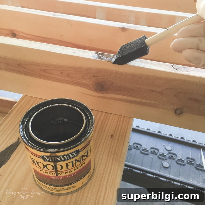 staining boards for blanket ladder
