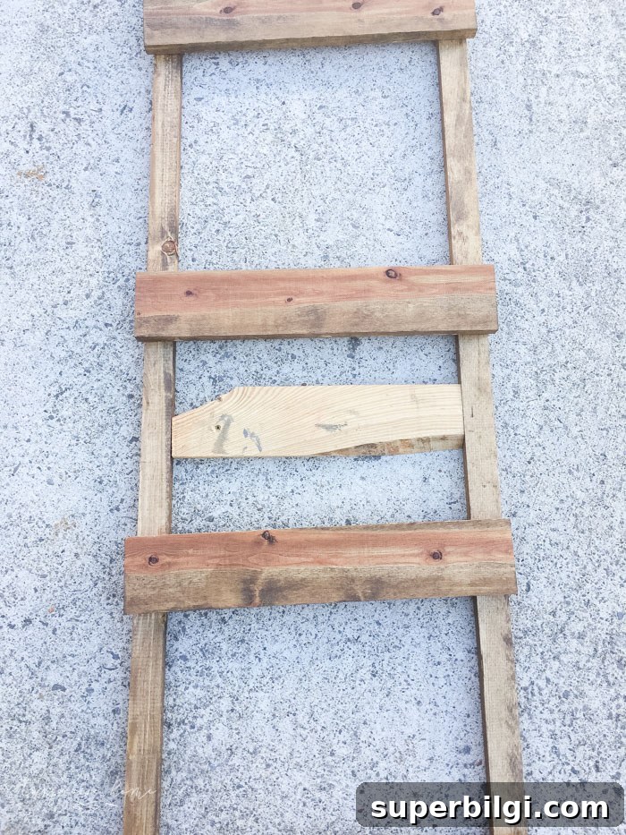 Make a blanket ladder