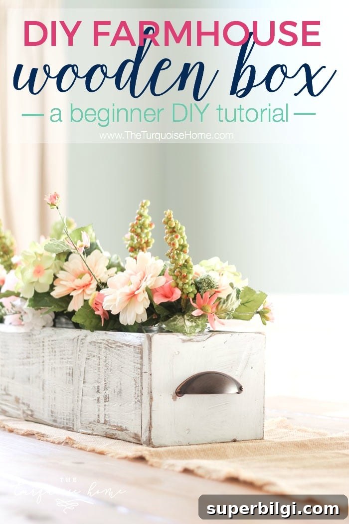 DIY Wooden Box Centerpiece Ideas for Table and Wedding Decor 2 I'm in love!! I'm going to make this project ASAP! DIY Farmhouse Wooden Box Centerpiece | Kreg Jig | Woodworking | Rustic Home Decor | Farmhouse Decor