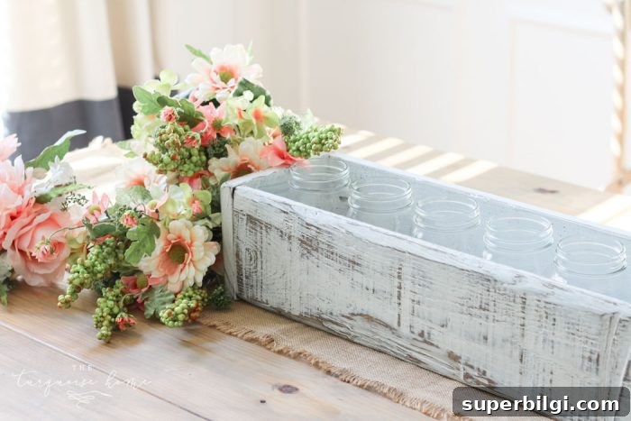 DIY Wooden Box Centerpiece Ideas for Table and Wedding Decor 15 I'm in love!! I'm going to make this project ASAP! DIY Farmhouse Wooden Box Centerpiece | Kreg Jig | Woodworking | Rustic Home Decor | Farmhouse Decor