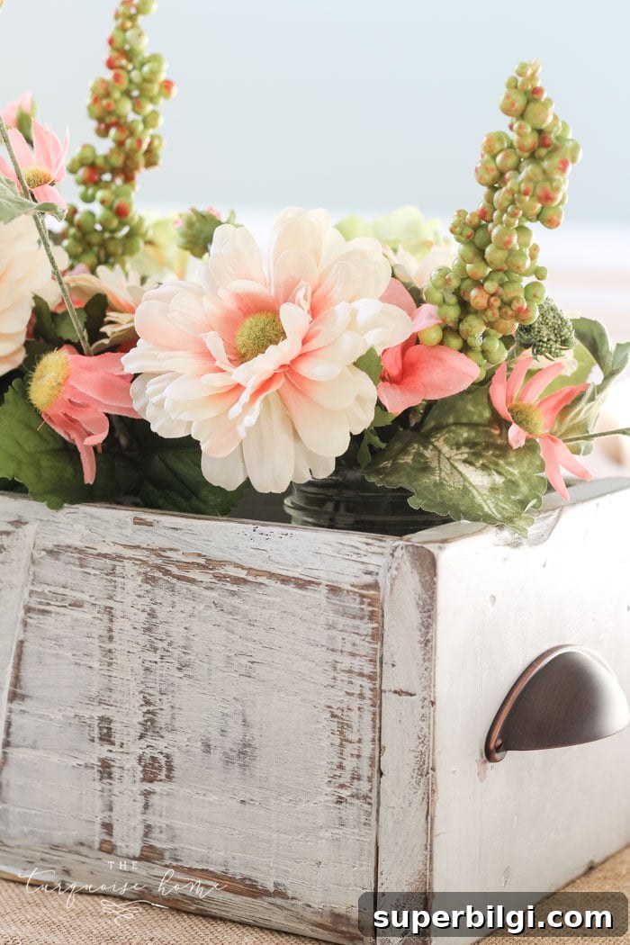DIY Wooden Box Centerpiece Ideas for Table and Wedding Decor 14 I'm in love!! I'm going to make this project ASAP! DIY Farmhouse Wooden Box Centerpiece | Kreg Jig | Woodworking | Rustic Home Decor | Farmhouse Decor