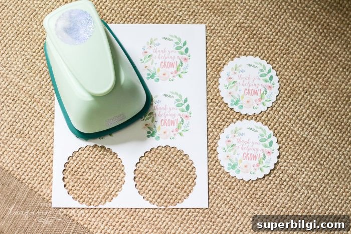Teacher Gift Ideas: DIY Planters with Free Printable Tags 8 Handing a small planter gift with a tag