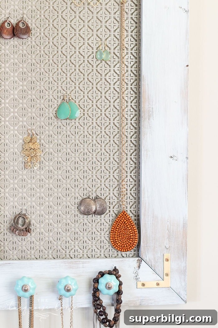 How to Build a Stylish DIY Industrial Jewelry Organizer 3 This DIY Jewelry Organizer is so fun to make! Make your own with the DIY Workshop at The Home Depot.
