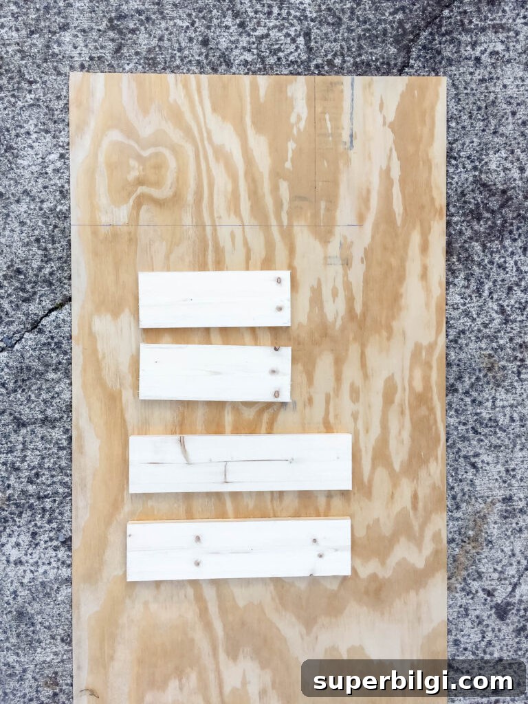 DIY Concrete Tray with Dock Cleat Handles Tutorial 4 pieces for making the form for the DIY concrete tray