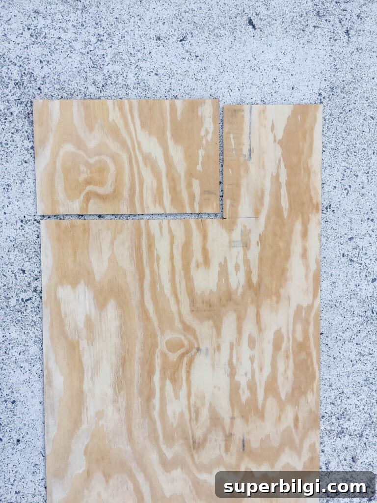 DIY Concrete Tray with Dock Cleat Handles Tutorial 5 pieces for making the form for the DIY concrete tray
