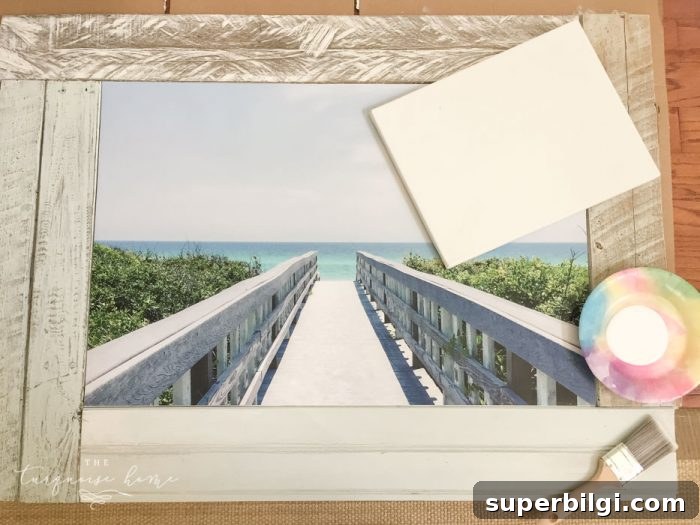 DIY Framed Beach Canvas for Coastal Wall Decor 9 img 20758 18