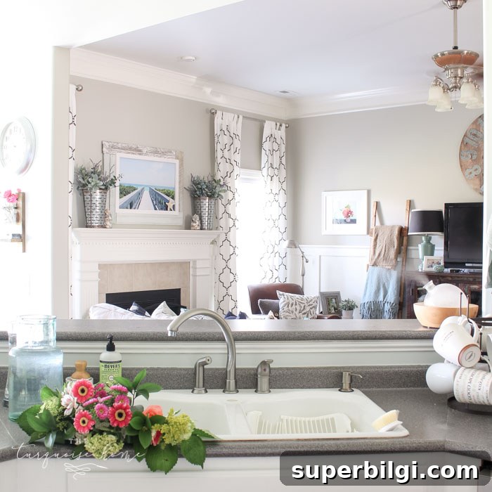 Simply gorgeous navy and turquoise in this summer home tour. Inspiration to create a home you love! | My Summer House