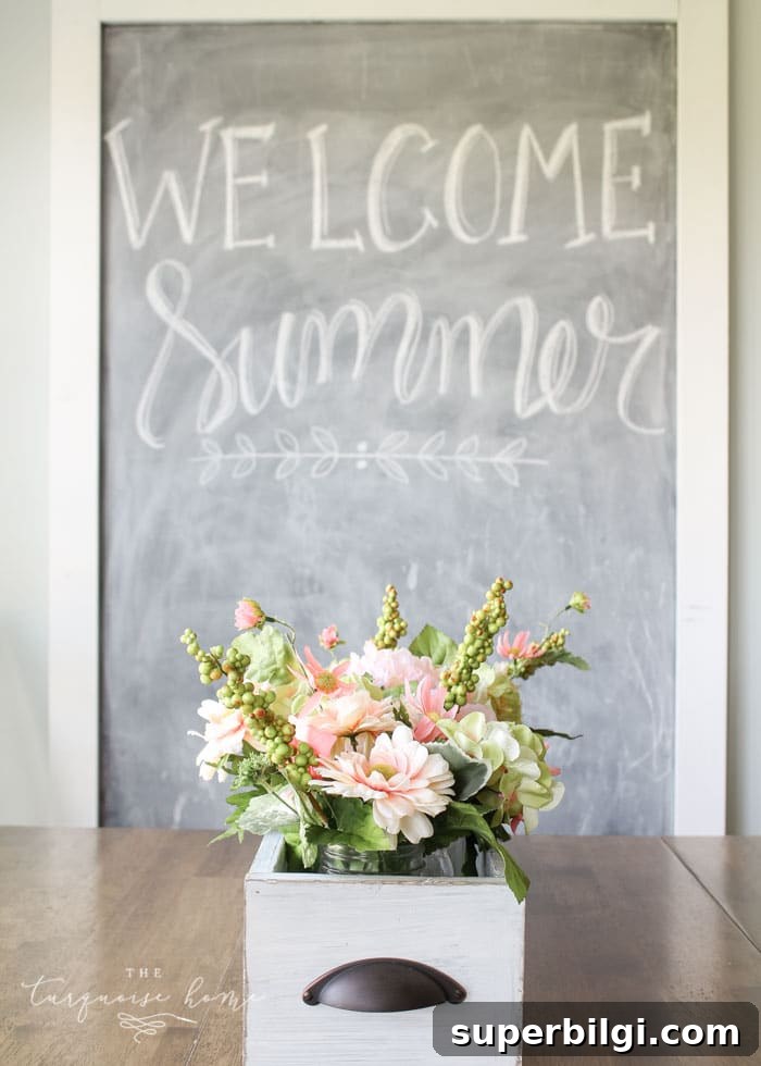 Simply gorgeous navy and turquoise in this summer home tour. Inspiration to create a home you love! | My Summer House