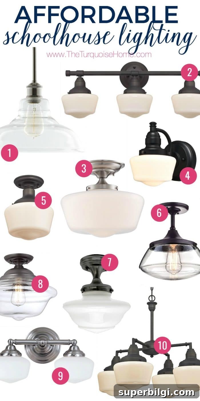 Bring Vintage Charm with Affordable Schoolhouse Lighting 11 Love this quick and easy update! Add old house charm with affordable schoolhouse lighting!