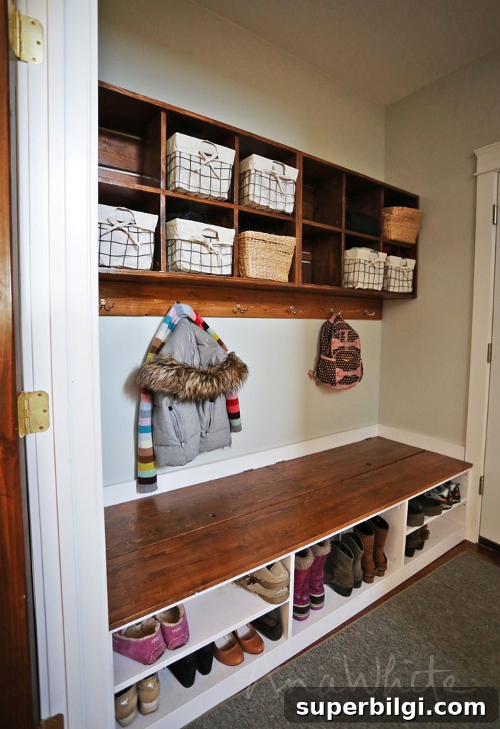 20 Mudroom Ideas for a Stylish, Functional Entryway 18 DIY Cubbies and Bench in Mudroom
