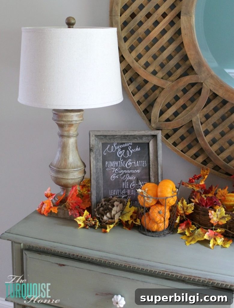 Fall Home Tour: Festive Autumn Decorating Ideas 11 Happy Fall-i-Days Home Tour | TheTurquoiseHome.com