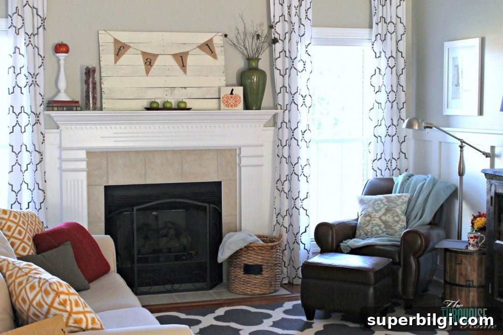 Fall Home Tour: Festive Autumn Decorating Ideas 17 Happy Fall-i-Days Home Tour | TheTurquoiseHome.com