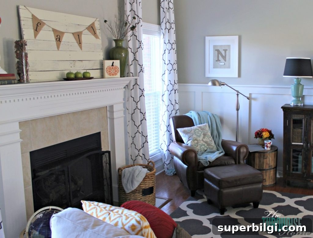 Fall Home Tour: Festive Autumn Decorating Ideas 18 Happy Fall-i-Days Home Tour | TheTurquoiseHome.com