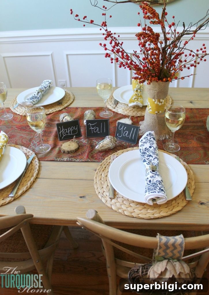 Fall Home Tour: Festive Autumn Decorating Ideas 6 Happy Fall-i-Days Home Tour | TheTurquoiseHome.com