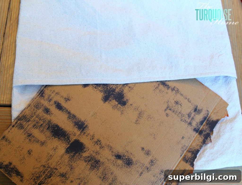 How to Stencil a Drop Cloth Pillow Cover 7 DIY Stenciled Drop Cloth Pillow #diy #dropcloth #silhouette