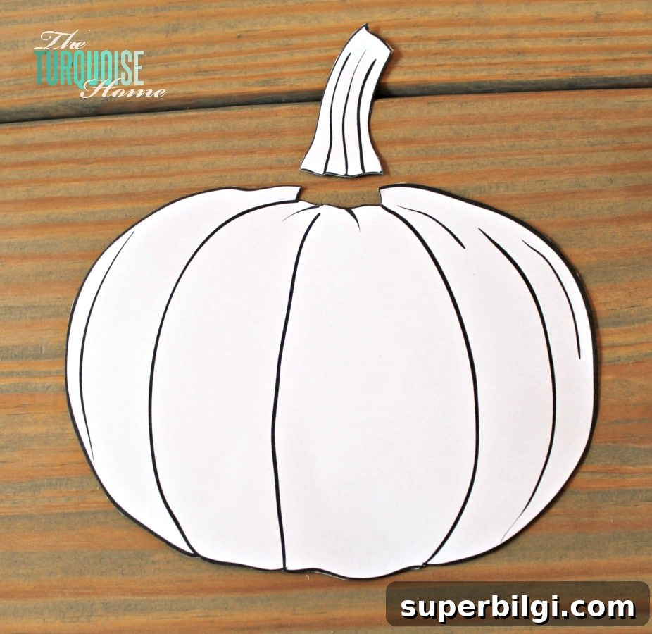 Scrappy Pumpkin Fall Decor | The Turquoise Home #diy