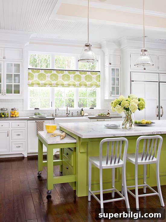 A Chartreuse Kitchen Island