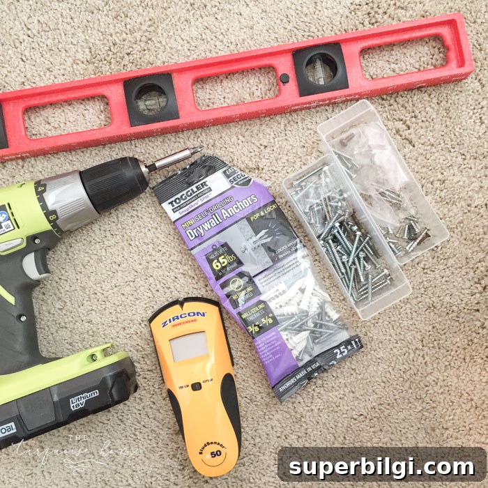 Turn IKEA Spice Racks into Stylish Bookshelves 5 Putting up my Ikea Spice Rack bookshelves was no problem with these basic household tools. LOVE those wall anchors!