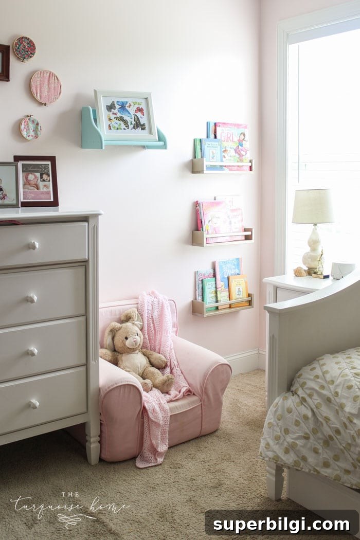 Turn IKEA Spice Racks into Stylish Bookshelves 7 These Ikea Spice Racks look great in this narrow, skinny corner and give it tons of function, too!