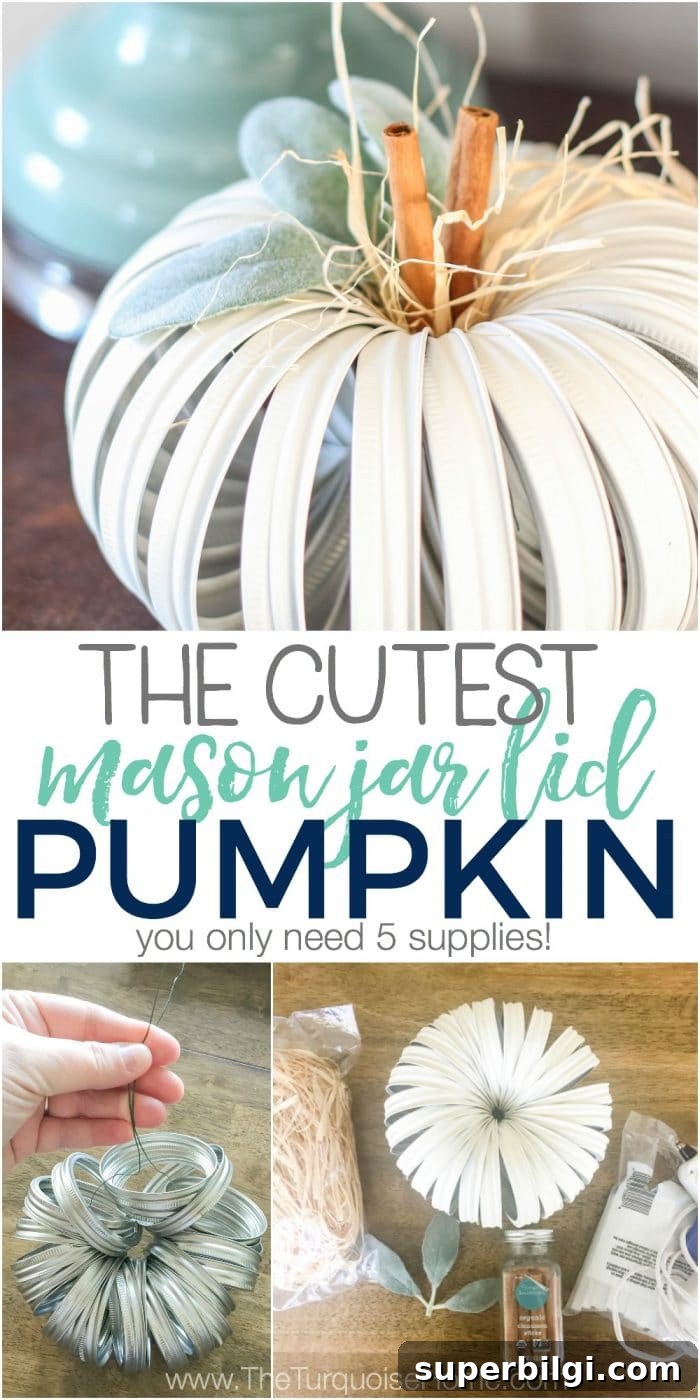 DIY Mason Jar Lid Pumpkin Decorations for Fall 8 mason jar lid pumpkin craft