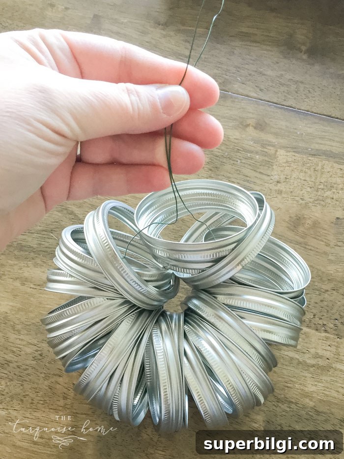 DIY Mason Jar Lid Pumpkin Decorations for Fall 4 mason jar lid pumpkin tutorial