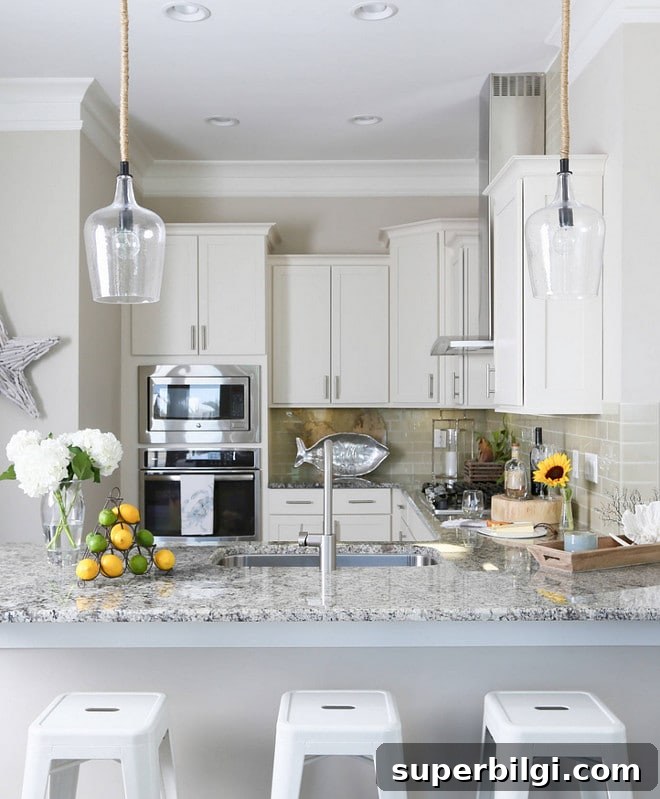 White Paint Color Ideas for Every Room in Your Home 10 Dover White painted cabinets and Alabaster walls