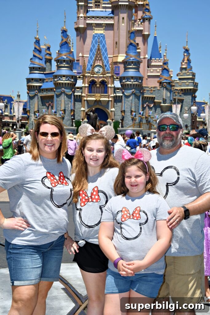 Disney World with Little Kids: First-Time Family Tips 8 Magic Kingdom in front of Cinderella's Castle